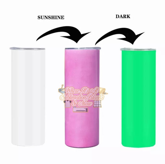 20 oz Straight Tumbler UV plus Glow In The Dark